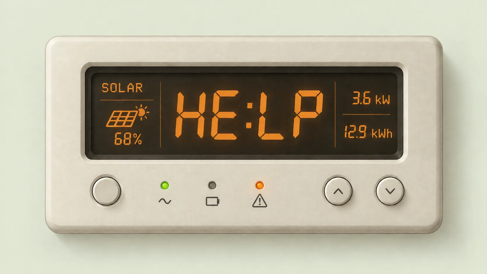 Generic inverter display or monitoring app screen, no brand logos